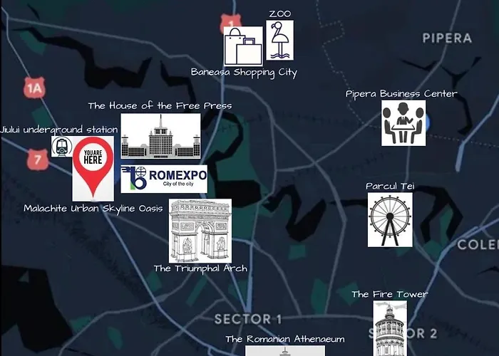 Malachite Urban Gem - Skyline Terrace Oasis Bucureşti