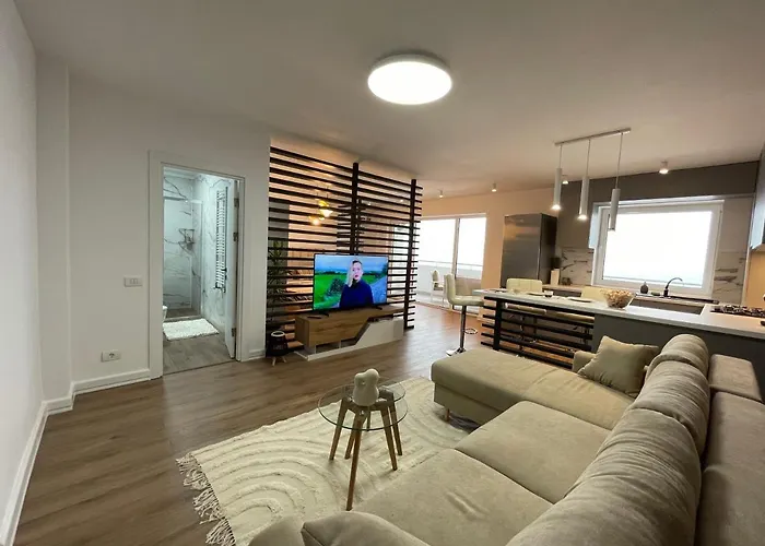 דירה Malachite Urban Gem - Skyline Terrace Oasis בוקרשט